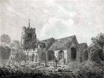 Southill church in 1792
